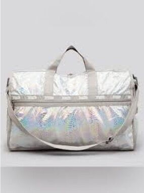 Silver Snake skin Travel Duffle Bag - Women’s Weekend Carryall